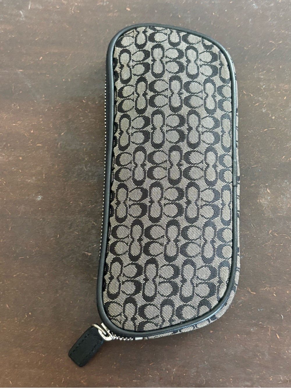 Coach Y2K Eyeglass Sunglasses Case Black Signature Canvas
